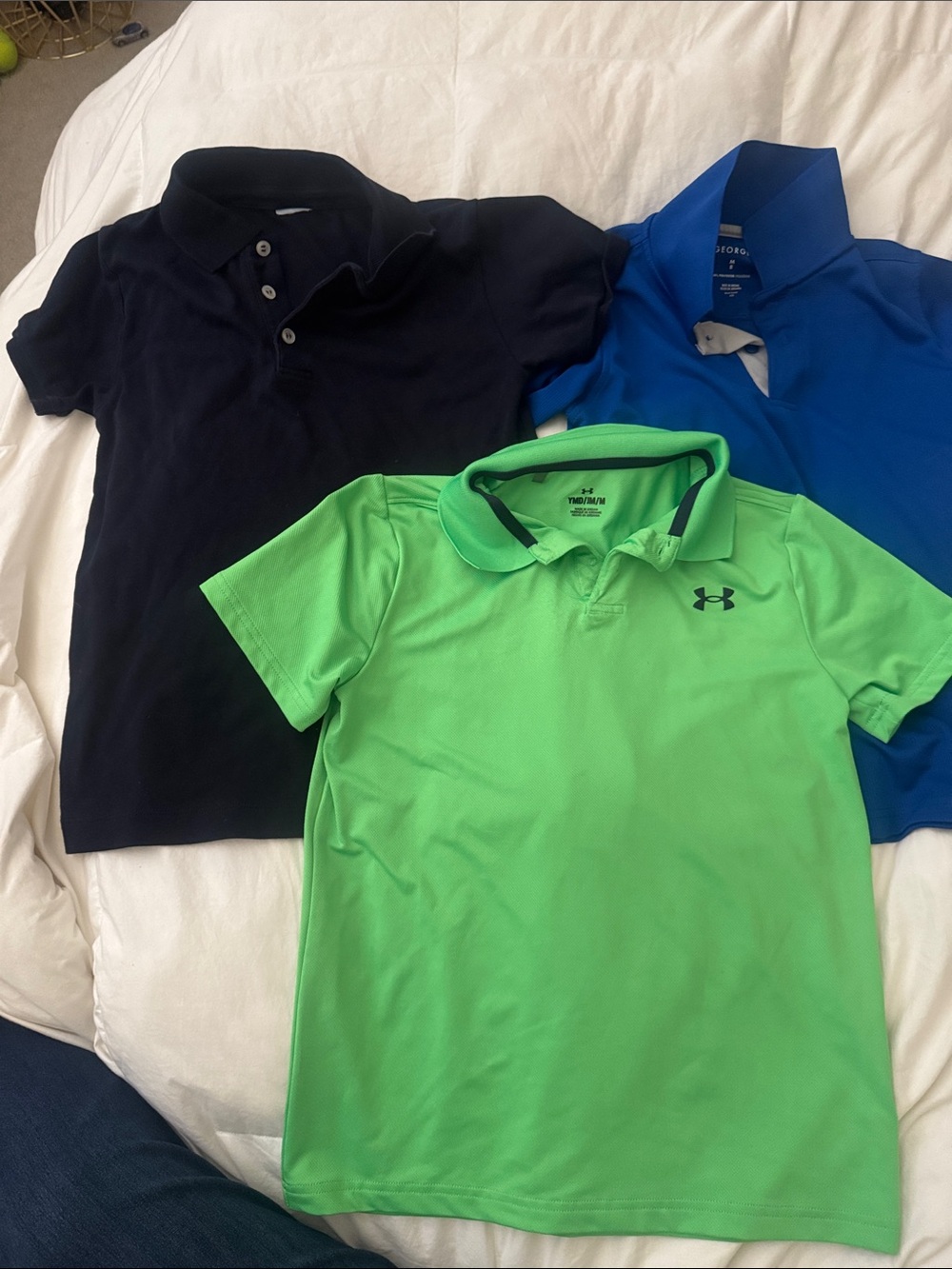 3 polo style one Under Armour,one  Neon Green